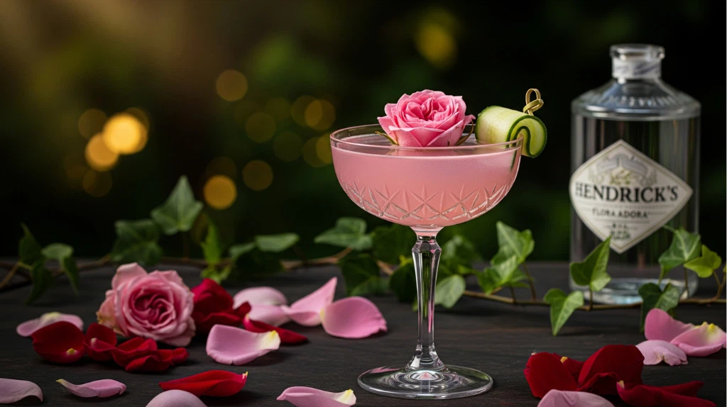 Cocktail con gin Hendricks