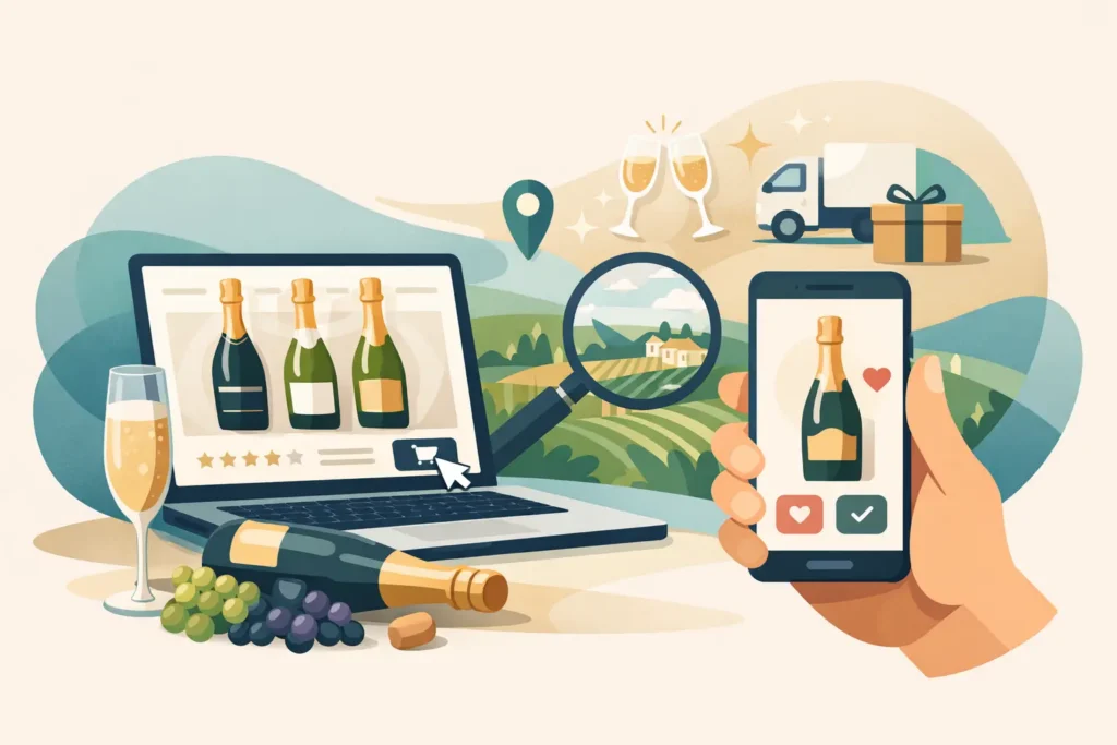 Come scegliere lo champagne online