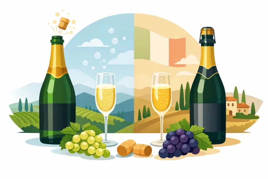 Prosecco vs spumante italiano: differenze vere