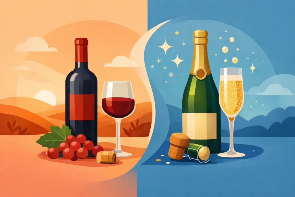 Vino fermo o frizzante: come scegliere