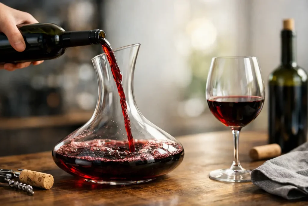Come decantare un vino tannico senza errori