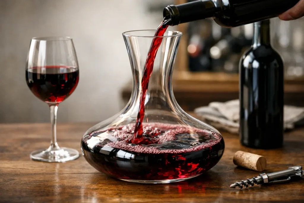 Decantare vino rosso: quando farlo e come