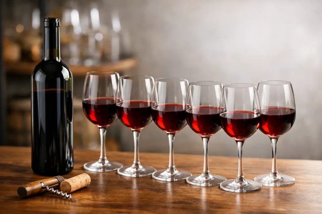 Quanti bicchieri da una bottiglia di vino?
