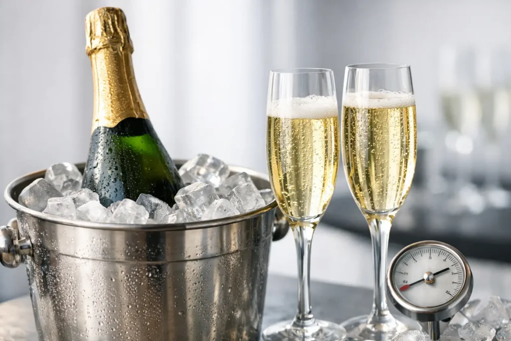 Servire champagne freddo: temperatura giusta